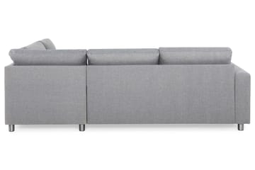 Crazy 3-seters Høyrevendt L-formet Sjeselongsofa i Stoff - Grå - Møbler - Sofaer - Sofaer med sjeselong - 3 seters sofa med divan