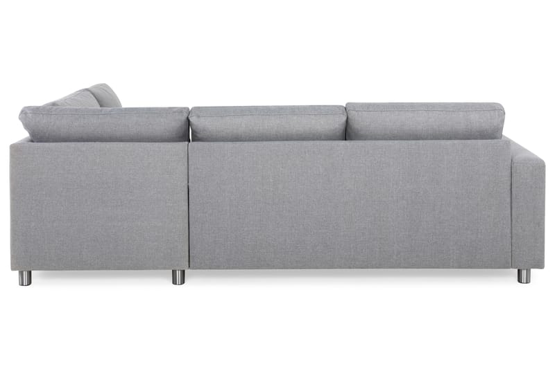 Crazy 3-seters Høyrevendt L-formet Sjeselongsofa i Stoff - Grå - Møbler - Sofaer - Sofaer med sjeselong - 3 seters sofa med divan