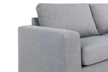 Crazy 3-seters Høyrevendt L-formet Sjeselongsofa i Stoff - Grå - Møbler - Sofaer - Sofaer med sjeselong - 3 seters sofa med divan