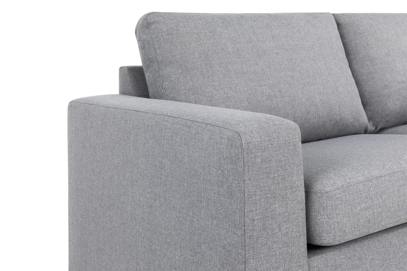 Crazy 3-seters Høyrevendt L-formet Sjeselongsofa i Stoff - Grå - Møbler - Sofaer - Sofaer med sjeselong - 3 seters sofa med divan