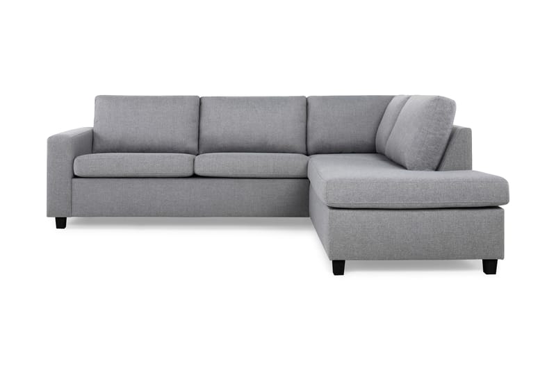 Crazy 3-seters Høyrevendt L-formet Sjeselongsofa i Stoff - Grå - Møbler - Sofaer - Sofaer med sjeselong - 3 seters sofa med divan
