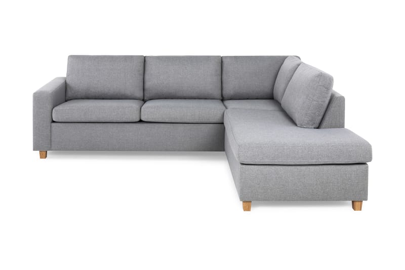 Crazy 3-seters Høyrevendt L-formet Sjeselongsofa i Stoff - Grå - Møbler - Sofaer - Sofaer med sjeselong - 3 seters sofa med divan