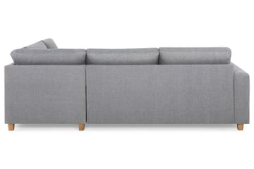 Crazy 3-seters Høyrevendt L-formet Sjeselongsofa i Stoff - Grå - Møbler - Sofaer - Sofaer med sjeselong - 3 seters sofa med divan
