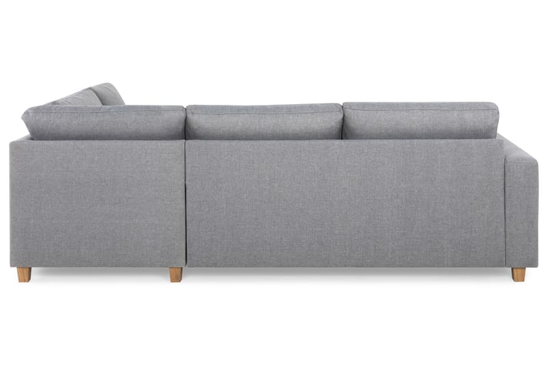 Crazy 3-seters Høyrevendt L-formet Sjeselongsofa i Stoff - Grå - Møbler - Sofaer - Sofaer med sjeselong - 3 seters sofa med divan