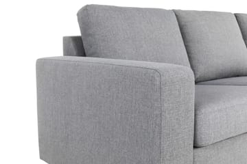 Crazy 3-seters Høyrevendt L-formet Sjeselongsofa i Stoff - Grå - Møbler - Sofaer - Sofaer med sjeselong - 3 seters sofa med divan