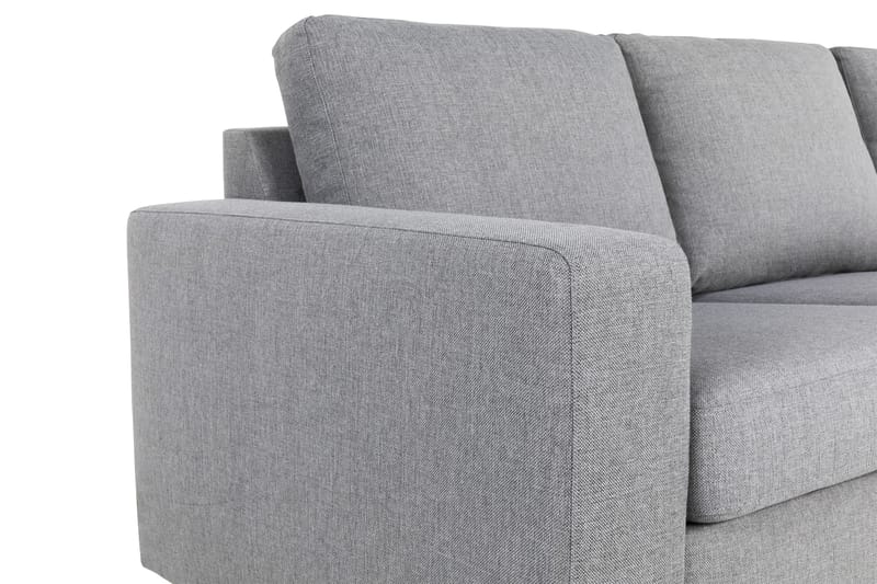 Crazy 3-seters Høyrevendt L-formet Sjeselongsofa i Stoff - Grå - Møbler - Sofaer - Sofaer med sjeselong - 3 seters sofa med divan