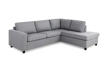 Crazy 3-seters Høyrevendt L-formet Sjeselongsofa i Stoff - Grå - Møbler - Sofaer - Sofaer med sjeselong - 3 seters sofa med divan