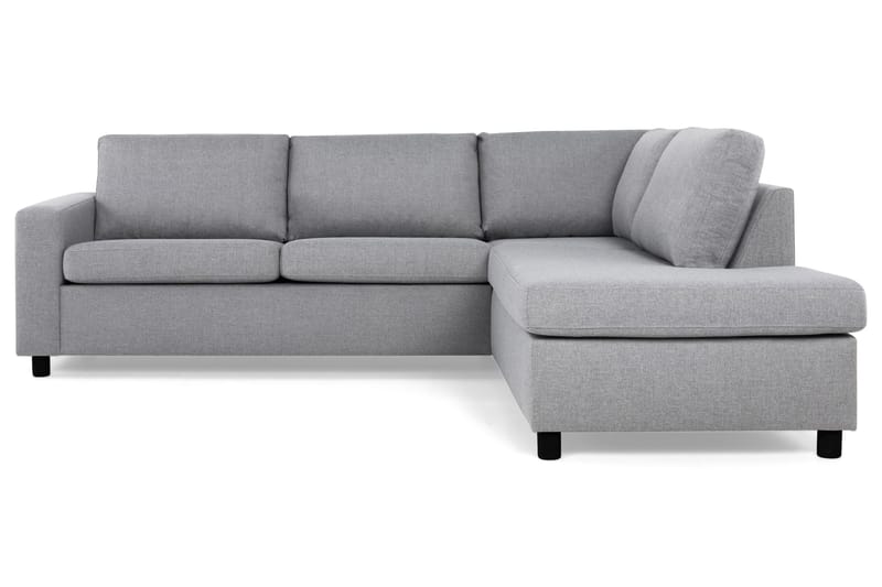Crazy 3-seters Høyrevendt L-formet Sjeselongsofa i Stoff - Grå - Møbler - Sofaer - Sofaer med sjeselong - 3 seters sofa med divan