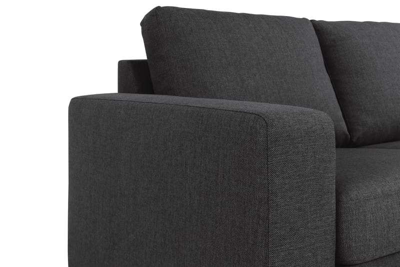 Crazy 3-seters Vendbar L-formet Sjeselongsofa i Stoff - Antrasitt - Møbler - Sofaer - Sofaer med sjeselong - 3 seters sofa med divan