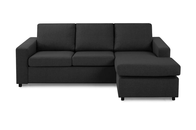 Crazy 3-seters Vendbar L-formet Sjeselongsofa i Stoff - Antrasitt - Møbler - Sofaer - Sofaer med sjeselong - 3 seters sofa med divan