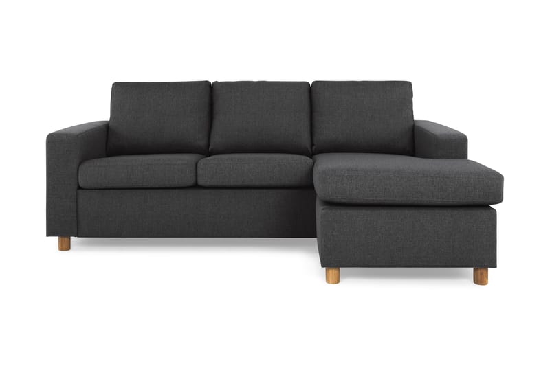 Crazy 3-seters Vendbar L-formet Sjeselongsofa i Stoff - Antrasitt - Møbler - Sofaer - Sofaer med sjeselong - 3 seters sofa med divan