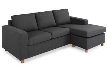 Crazy 3-seters Vendbar L-formet Sjeselongsofa i Stoff - Antrasitt - Møbler - Sofaer - Sofaer med sjeselong - 3 seters sofa med divan