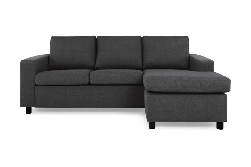 Crazy 3-seters Vendbar L-formet Sjeselongsofa i Stoff - Antrasitt - Møbler - Sofaer - Sofaer med sjeselong - 3 seters sofa med divan