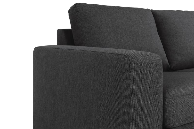 Crazy 3-seters Vendbar L-formet Sjeselongsofa i Stoff - Antrasitt - Møbler - Sofaer - Sofaer med sjeselong - 3 seters sofa med divan