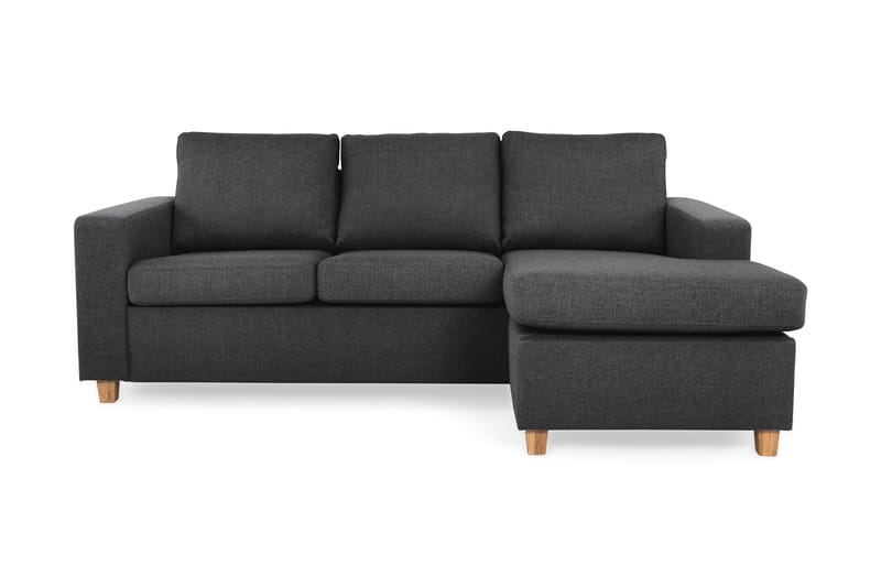 Crazy 3-seters Vendbar L-formet Sjeselongsofa i Stoff - Antrasitt - Møbler - Sofaer - Sofaer med sjeselong - 3 seters sofa med divan
