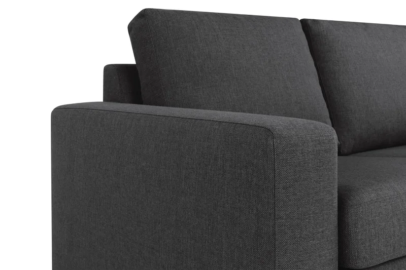 Crazy 3-seters Vendbar L-formet Sjeselongsofa i Stoff - Antrasitt - Møbler - Sofaer - Sofaer med sjeselong - 3 seters sofa med divan