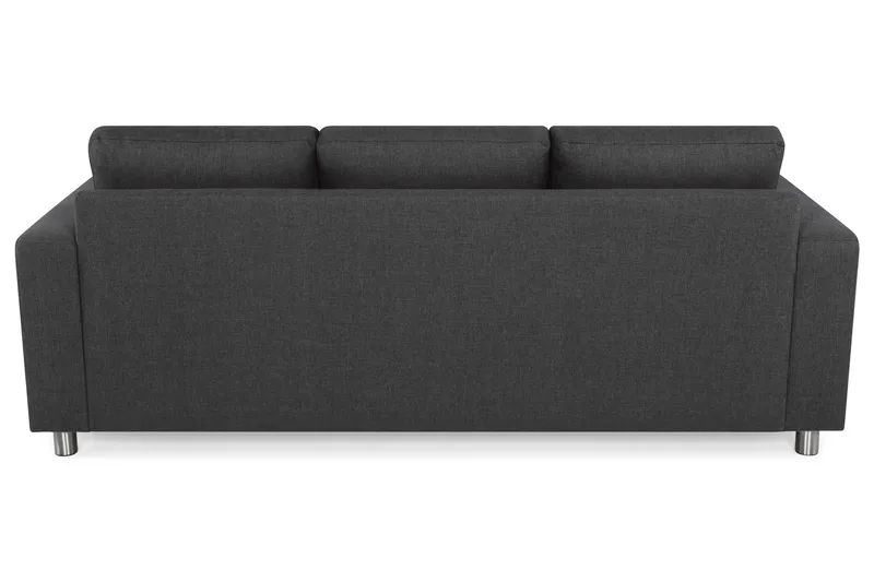 Crazy 3-seters Vendbar L-formet Sjeselongsofa i Stoff - Antrasitt - Møbler - Sofaer - Sofaer med sjeselong - 3 seters sofa med divan