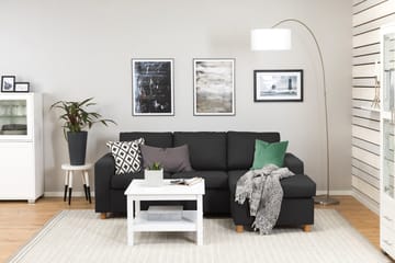 Crazy 3-seters Vendbar L-formet Sjeselongsofa i Stoff - Antrasitt - Møbler - Sofaer - Sofaer med sjeselong - 3 seters sofa med divan