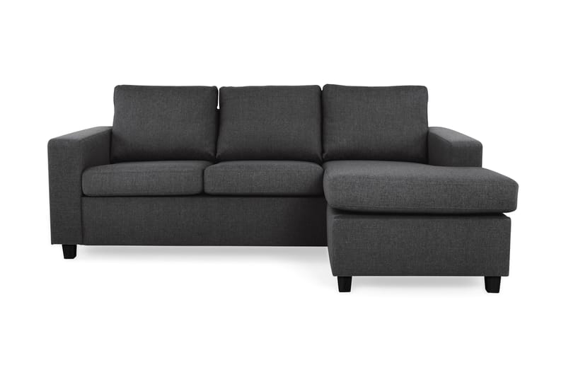 Crazy 3-seters Vendbar L-formet Sjeselongsofa i Stoff - Antrasitt - Møbler - Sofaer - Sofaer med sjeselong - 3 seters sofa med divan