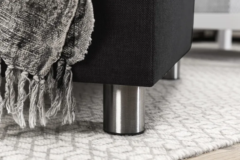 Crazy 3-seters Vendbar L-formet Sjeselongsofa i Stoff - Antrasitt - Møbler - Sofaer - Sofaer med sjeselong - 3 seters sofa med divan