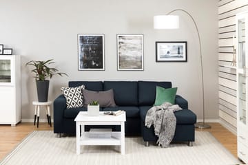 Crazy 3-seters Vendbar L-formet Sjeselongsofa i Stoff - Blå - Møbler - Sofaer - Sofaer med sjeselong - 3 seters sofa med divan