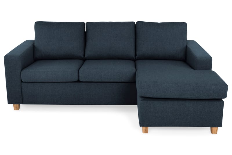 Crazy 3-seters Vendbar L-formet Sjeselongsofa i Stoff - Blå - Møbler - Sofaer - Sofaer med sjeselong - 3 seters sofa med divan