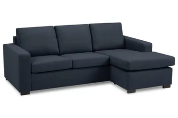 Crazy 3-seters Vendbar L-formet Sjeselongsofa i Stoff - Blå - Møbler - Sofaer - Sofaer med sjeselong - 3 seters sofa med divan