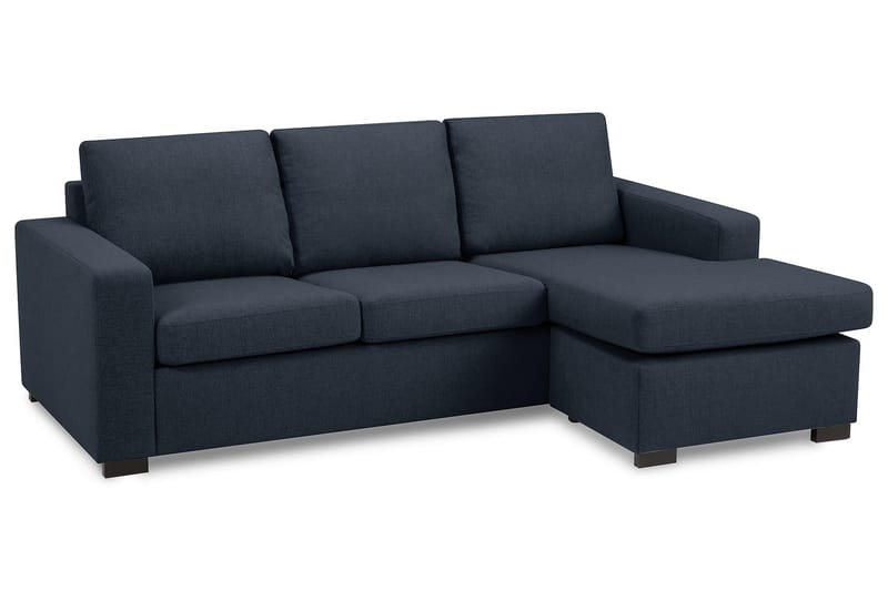 Crazy 3-seters Vendbar L-formet Sjeselongsofa i Stoff - Blå - Møbler - Sofaer - Sofaer med sjeselong - 3 seters sofa med divan