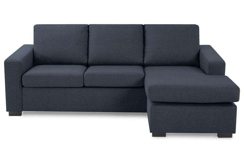 Crazy 3-seters Vendbar L-formet Sjeselongsofa i Stoff - Blå - Møbler - Sofaer - Sofaer med sjeselong - 3 seters sofa med divan