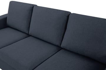 Crazy 3-seters Vendbar L-formet Sjeselongsofa i Stoff - Blå - Møbler - Sofaer - Sofaer med sjeselong - 3 seters sofa med divan