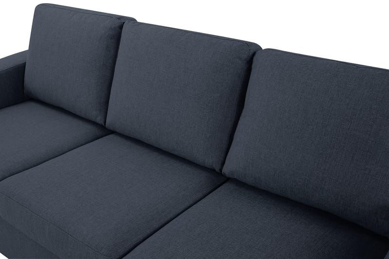 Crazy 3-seters Vendbar L-formet Sjeselongsofa i Stoff - Blå - Møbler - Sofaer - Sofaer med sjeselong - 3 seters sofa med divan