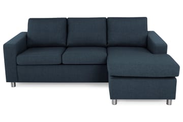 Crazy 3-seters Vendbar L-formet Sjeselongsofa i Stoff - Blå - Møbler - Sofaer - Sofaer med sjeselong - 3 seters sofa med divan