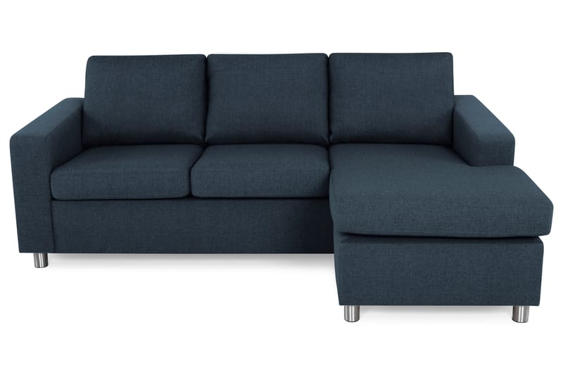 Crazy 3-seters Vendbar L-formet Sjeselongsofa i Stoff - Blå - Møbler - Sofaer - Sofaer med sjeselong - 3 seters sofa med divan