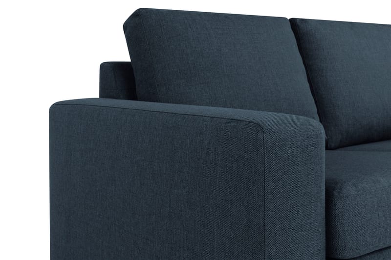 Crazy 3-seters Vendbar L-formet Sjeselongsofa i Stoff - Blå - Møbler - Sofaer - Sofaer med sjeselong - 3 seters sofa med divan