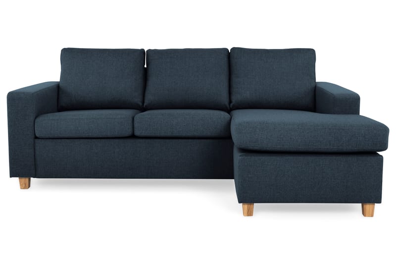 Crazy 3-seters Vendbar L-formet Sjeselongsofa i Stoff - Blå - Møbler - Sofaer - Sofaer med sjeselong - 3 seters sofa med divan