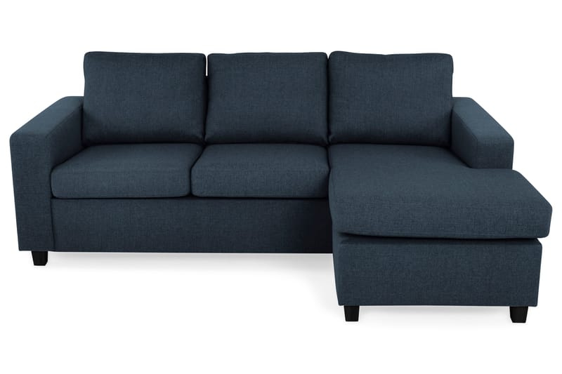 Crazy 3-seters Vendbar L-formet Sjeselongsofa i Stoff - Blå - Møbler - Sofaer - Sofaer med sjeselong - 3 seters sofa med divan