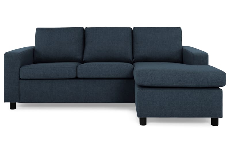 Crazy 3-seters Vendbar L-formet Sjeselongsofa i Stoff - Blå - Møbler - Sofaer - Sofaer med sjeselong - 3 seters sofa med divan
