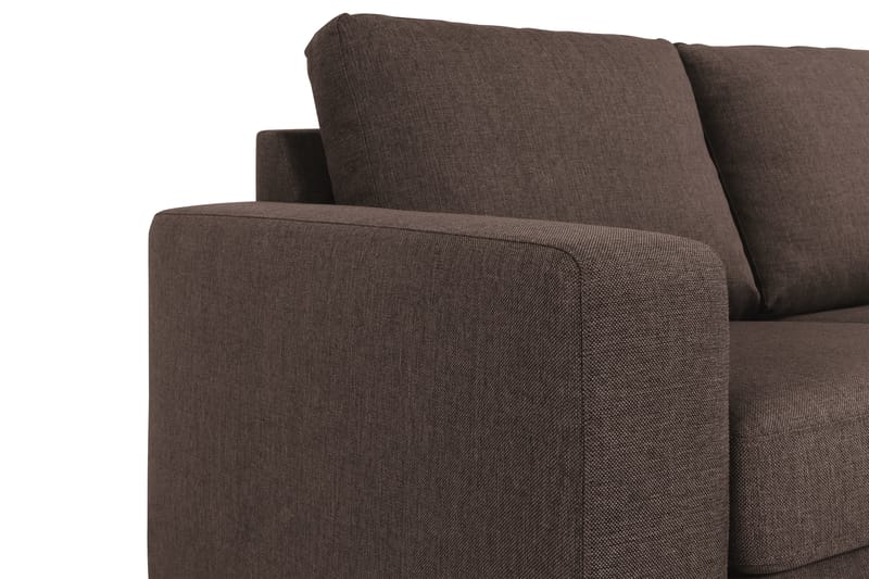 Crazy 3-seters Vendbar L-formet Sjeselongsofa i Stoff - Brun - Møbler - Sofaer - Sofaer med sjeselong - 3 seters sofa med divan