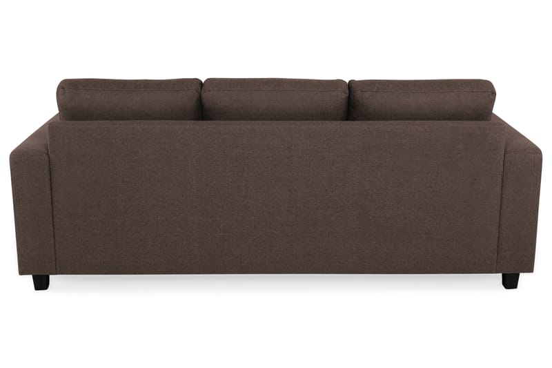 Crazy 3-seters Vendbar L-formet Sjeselongsofa i Stoff - Brun - Møbler - Sofaer - Sofaer med sjeselong - 3 seters sofa med divan