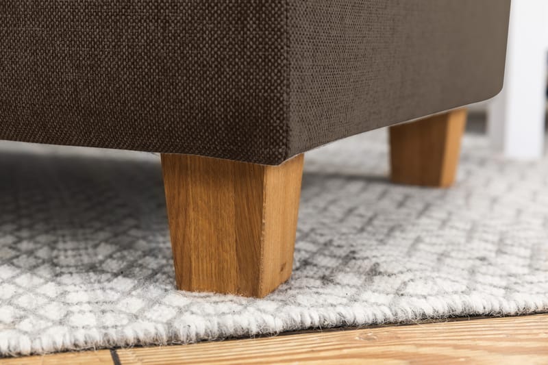 Crazy 3-seters Vendbar L-formet Sjeselongsofa i Stoff - Brun - Møbler - Sofaer - Sofaer med sjeselong - 3 seters sofa med divan