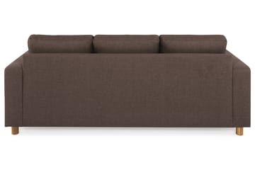 Crazy 3-seters Vendbar L-formet Sjeselongsofa i Stoff - Brun - Møbler - Sofaer - Sofaer med sjeselong - 3 seters sofa med divan