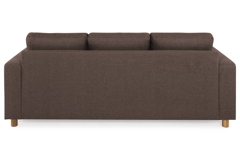 Crazy 3-seters Vendbar L-formet Sjeselongsofa i Stoff - Brun - Møbler - Sofaer - Sofaer med sjeselong - 3 seters sofa med divan