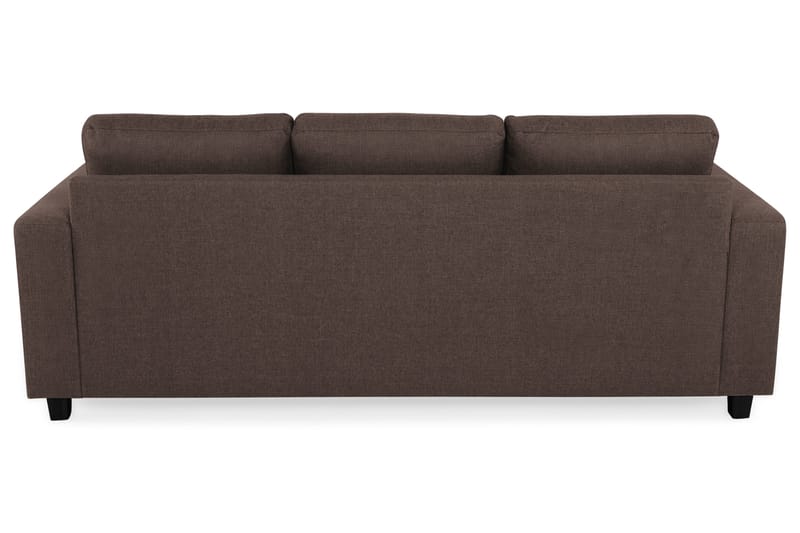 Crazy 3-seters Vendbar L-formet Sjeselongsofa i Stoff - Brun - Møbler - Sofaer - Sofaer med sjeselong - 3 seters sofa med divan