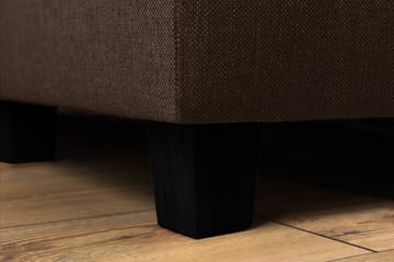 Crazy 3-seters Vendbar L-formet Sjeselongsofa i Stoff - Brun - Møbler - Sofaer - Sofaer med sjeselong - 3 seters sofa med divan