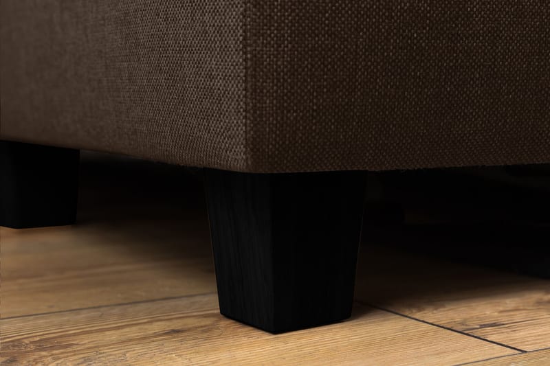 Crazy 3-seters Vendbar L-formet Sjeselongsofa i Stoff - Brun - Møbler - Sofaer - Sofaer med sjeselong - 3 seters sofa med divan