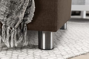 Crazy 3-seters Vendbar L-formet Sjeselongsofa i Stoff - Brun - Møbler - Sofaer - Sofaer med sjeselong - 3 seters sofa med divan