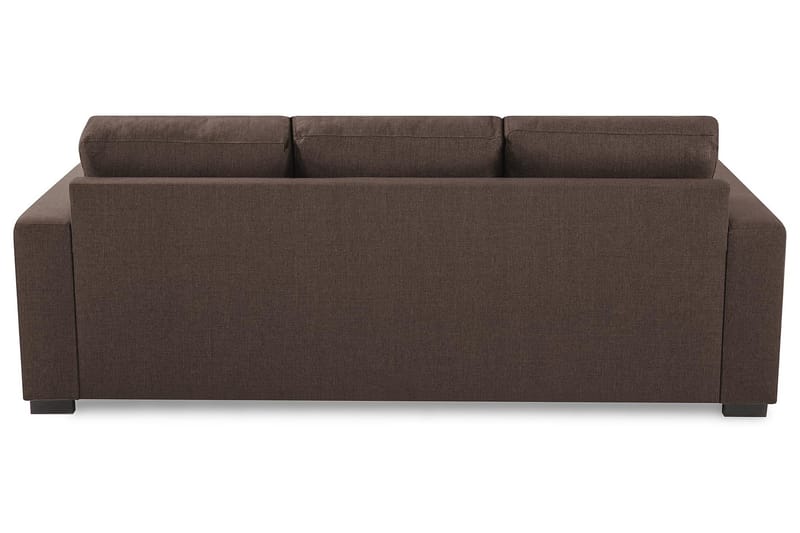 Crazy 3-seters Vendbar L-formet Sjeselongsofa i Stoff - Brun - Møbler - Sofaer - Sofaer med sjeselong - 3 seters sofa med divan