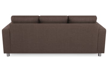 Crazy 3-seters Vendbar L-formet Sjeselongsofa i Stoff - Brun - Møbler - Sofaer - Sofaer med sjeselong - 3 seters sofa med divan