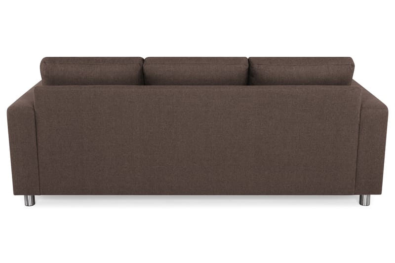 Crazy 3-seters Vendbar L-formet Sjeselongsofa i Stoff - Brun - Møbler - Sofaer - Sofaer med sjeselong - 3 seters sofa med divan
