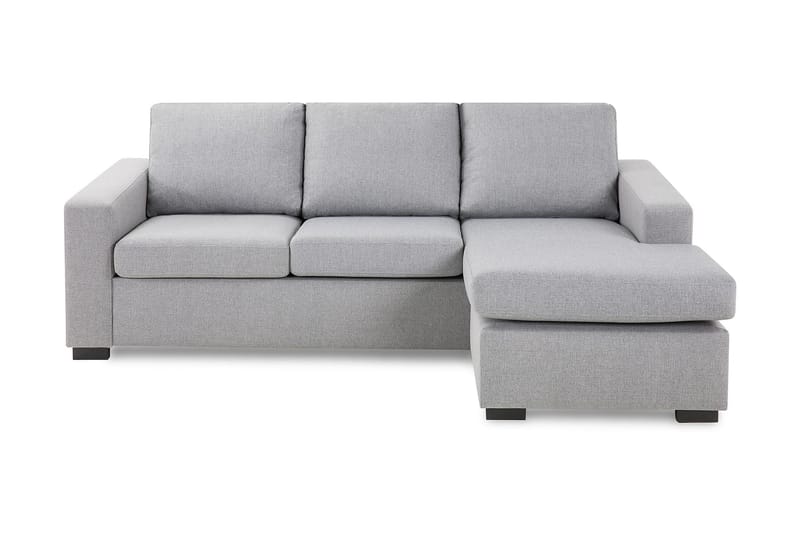 Crazy 3-seters Vendbar L-formet Sjeselongsofa i Stoff - Grå - Møbler - Sofaer - Sofaer med sjeselong - 3 seters sofa med divan